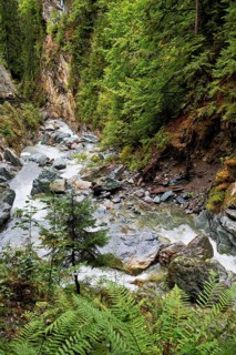 Diosaz mountain river in the gorge, Gorges de la Diosaz, Les Houches, Chamonix-Mont-Blanc,