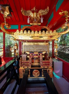 Mikoshi, religious palanquin, portable shrine, deities, Hakone shrine, Shinto shrine, Hakone, Japan