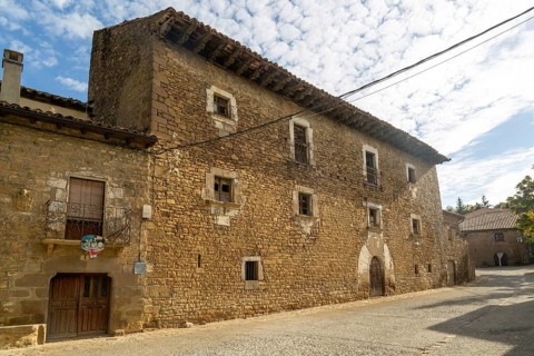 Casa de los Bentura medieval village of Longás, Val d'Onsella, Zaragoza province, Aragon, Spain