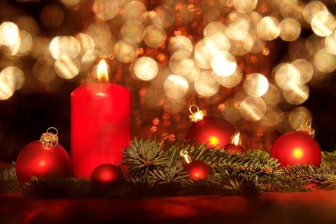 First Advent, Christmas decoration and candlelight, Germany