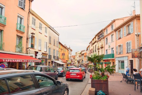 Street scene in Fréjus, Provence-Alpes-Côte d'Azur region, France