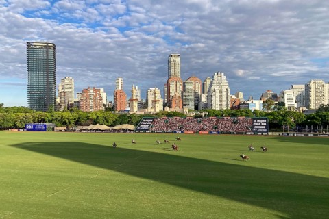 Scene at the 132nd Argentine Open Polo Championship (Spanish Campeonato Argentino Abierto de Polo),