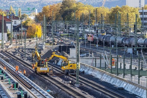New Untertürkheim parking station. As part of Stuttgart 21, train traffic is being reorganized.
