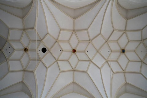 Deckengewölbe, Stadtpfarrkirche Mariä Himmelfahrt, Bad Tölz, Upper Bavaria, Bavaria, Germany