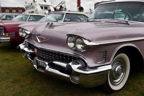 Cadillac Sedan DeVille at classic car meeting in Büsum, Schleswig-Holstein, Germany