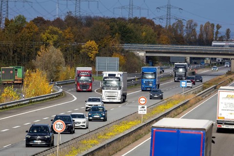 View of Autobahn 61 near Ludwigshafen