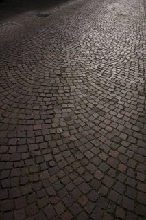 Cobblestones, street pavement, pedestrian zone, old town, Bietigheim-Bissingen, Baden-Württemberg,