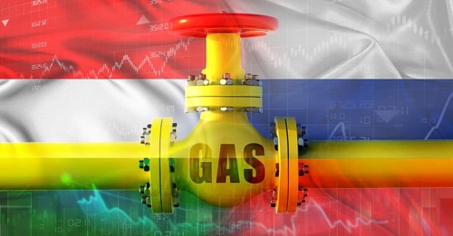 Russian gas export pipeline to Hungary. Gas exports from Russia to Hungary on financial chart