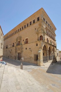 Palacio de San Carlos Palace, Palacio de los Vargas-Carvajal, Market Square, Plaza Mayor, Trujillo,