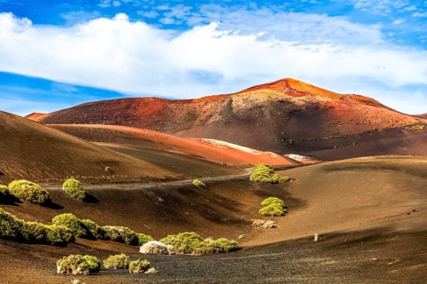 Timanfaya National Park Fire Mountains, Montanas del Fuego, Lanzarote, Canary Islands, Spain,
