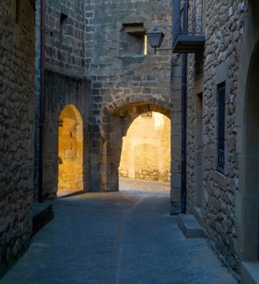 Historic buildings in medieval village of Sos del Rey Católico, Cinco Villas district, Zaragoza