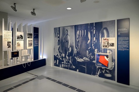 Exhibition Destiny Herrenmensch in the former NS Ordensburg Vogelsang, interior view, Eifel