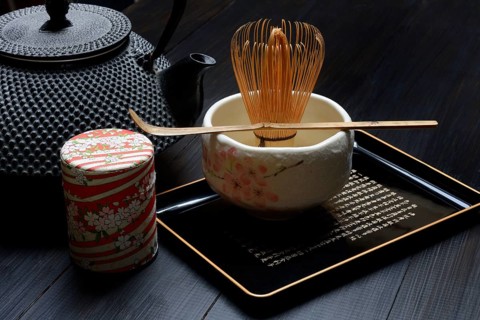 Matcha tea preparation accessories, tea utensils