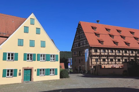Houses in the Old Town, Kornhaus Museum, Hopfen Bier Gut, City of Spalt, Roth District, Middle