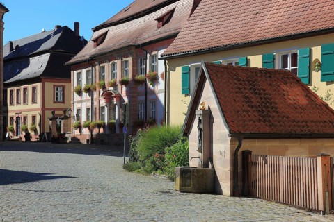 Houses in the old town, city of Spalt, Roth district, Middle Franconia, Germany