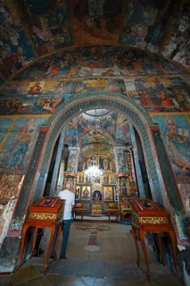 Frescoes in Krusedol monastery, interior view, Krušedol Prnjavor, Vojvodina Province, Serbia