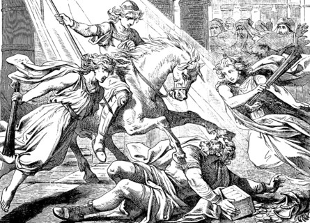 Heliodorus wants to plunder the temple treasure, Second Book of Maccabees, chapter 3, Heliodorus,