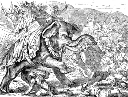 Eleazar, called Avaran, heroic death, first book of the Maccabees, chapter 6, Judas, damage, castle