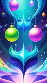 Symmetric Abstract Bright Liquid Ornament Background, futuristic wallpaper template illustration,
