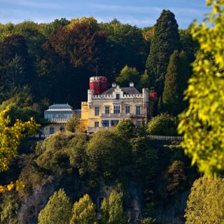 Marienfels Castle, former residence of entertainer Thomas Gottschalk, Remagen,