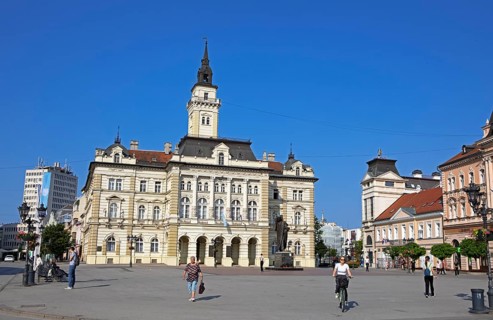 Freedom Square Town Hall, Old Town, Novi Sad, Vojvodina Province, Serbia