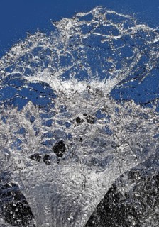 Water bell fountain in the spa garden, detail, Bad Homburg vor der Höhe, Hesse, Germany