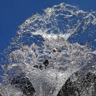 Water bell fountain in the spa garden, detail, Bad Homburg vor der Höhe, Hesse, Germany