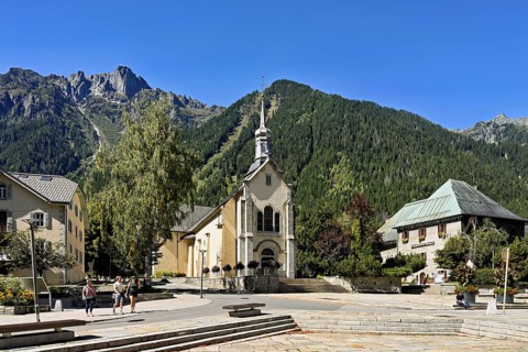 Saint-Michel church in Baroque Savoy architecture, Chamonix-Mont-Blanc, Haute-Savoie, France