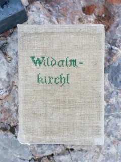 Wildalmkirchl summit book, or Wildalmkircherl, rarely climbed summit in the Steinernes Meer,