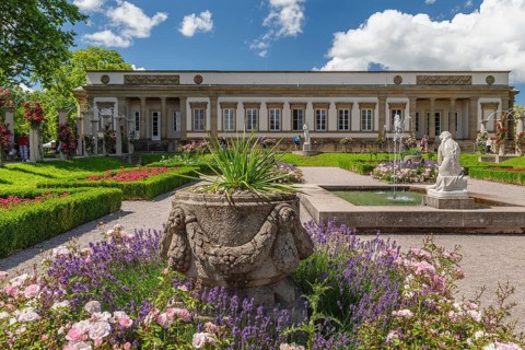 Rosengarten am Rosensteinmuseum, Rosensteinpark, Stuttgart, Baden-Württemberg Germany, Stuttgart,