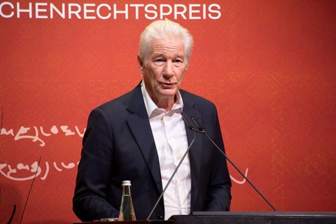 Richard Gere (International Chairman of the International Campaign for Tibet), at the presentation