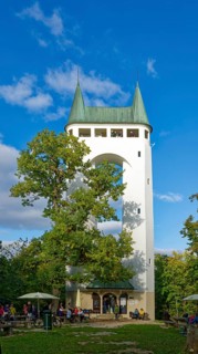 Schönberg Tower, observation tower, also known as Pfullinger Unterhose, double tower, Pfullingen,