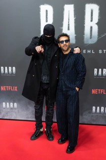 Aykut Anhan aka arrest warrant and Elyas M'Barek at the premiere of the Netflix film Babo in the
