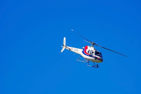An Aerospatiale AS-350 BA Ecureuil helicopter, registration D-HAAN, from Meravo Air Company during