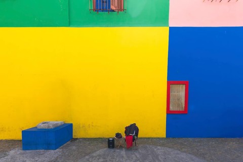 Argentina, colorful buildings of El Caminito, a popular tourist destination in Buenos Aires