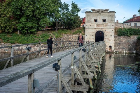 Västerport, the main gate in the old medieval defensive wall around the old city in Kalmar,