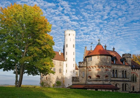 Lichtenstein Castle, also known as Württemberg's fairytale castle, built in the style of