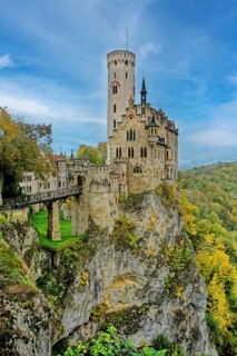 Lichtenstein Castle, also known as Württemberg's fairytale castle, built in the style of