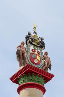 Ehrensäule am Melchior-Otto-Platz, Obere Altstadt, Kronach, Upper Franconia, Franconia, Bavaria,