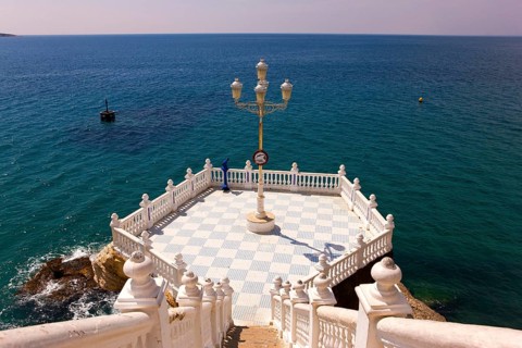 Observation deck, Balcon del Mediterraneo, (balcony of the Mediterranean Sea), Benidorm, Valencia,