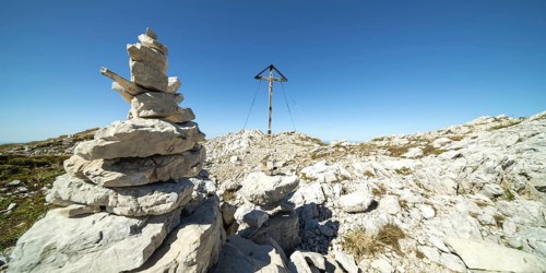Summit Cross, Großer Daumen, 2280m, Allgäu Alps, Allgäu, Bavaria, Germany