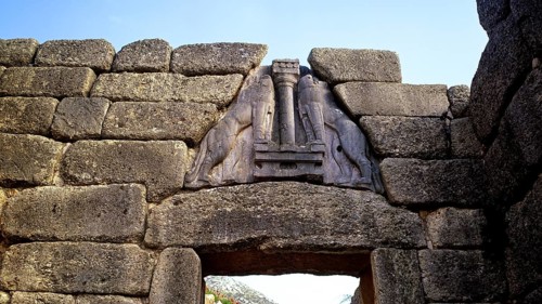 Lion Gate, Mycenae, archaeological site, UNESCO World Heritage Site, Mycenae, Mycenae, important
