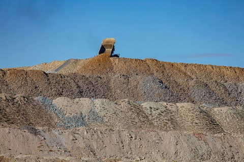 Round Mountain, Nevada - The Round Mountain Gold Mine, an open pit mine operated by Kinross Gold