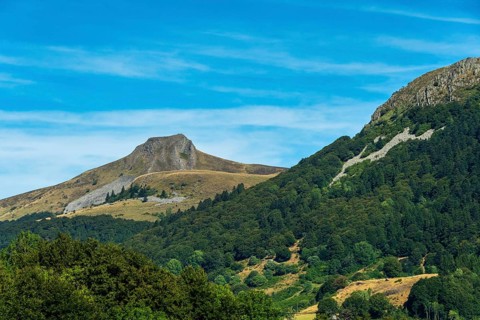 Auvergne Volcanoes Regional Park. La Banne d'Ordanche culminate at 1515m . Puy de Dome. Auvergne