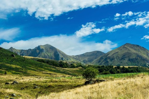 Valley of salt fountains in Puy de Dôme. Massif of Sancy, Auvergne Volcanoes Natural Regional Park.