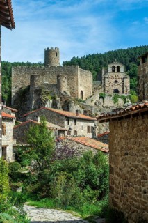 Saint Andre de Chalencon village. Street of Chalencon. Haute Loire. Auvergne Rhone Alpes. France