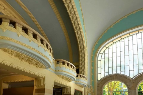 Vichy, listed as World Heritage by UNESCO. Thermal spa, the neo-Moorish Centre Thermal des Domes,
