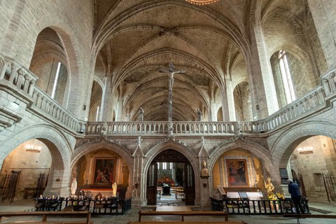 Jube of Benedicte Abbey Church of Saint Robert in La Chaise Dieu, Dept Haute Loire.