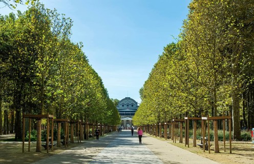 Vichy, listed as World Heritage by UNESCO. The Source Park. Allier. Auvergne Rhone Alpes. France
