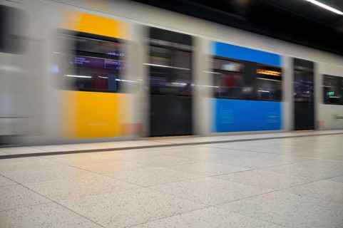 Underground incoming S-Bahn, train, class 420 iGeneration 2025, platform, stop, city centre